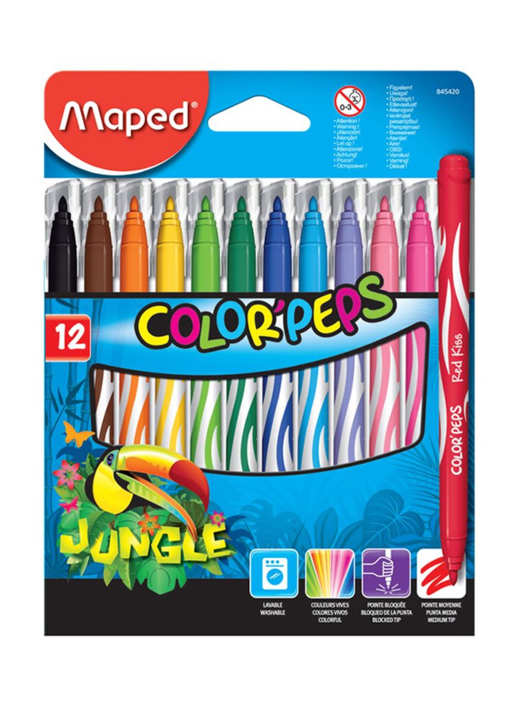 FEUTRE MAPED COLORPEPS x12