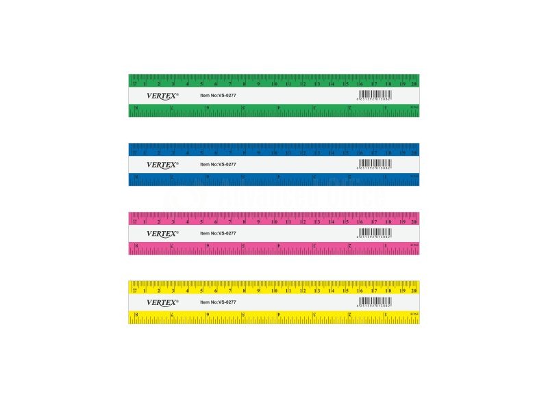 REGLE EN PLASTIQUE 20CM VERTEX VS-0277